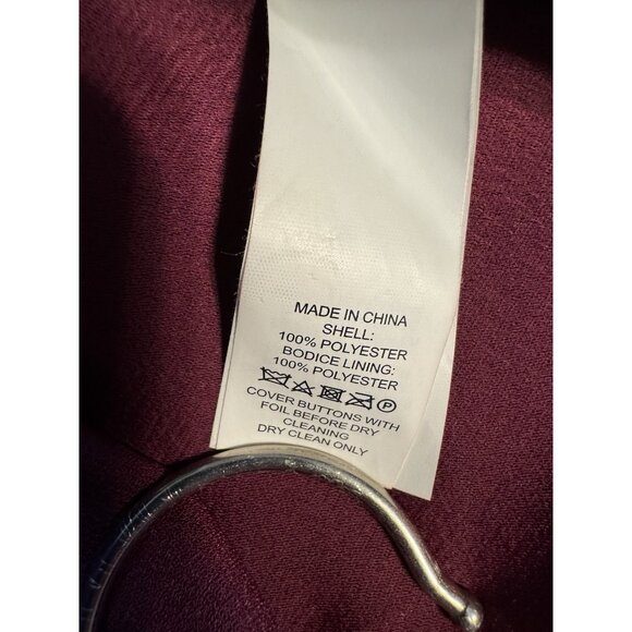 Kate Spade Dress 10 Cherry Burgundy Red Ruffle Trim Stretch Career Church - Picture 14 of 16